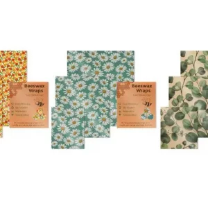 3 Pack Reusable Beeswax Food Wraps