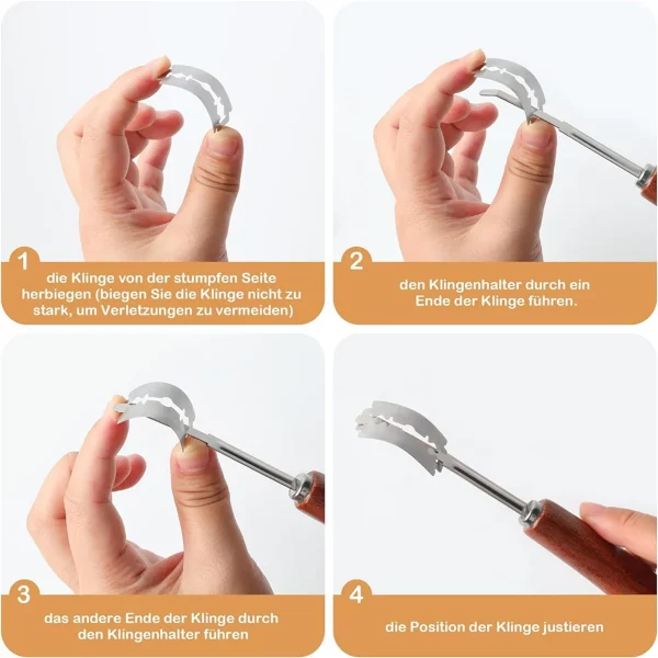 2Pcs Bread Lame Tool Knife Sourdough Scoring Tool with 10 Pcs Replaceable Blades - Image 2